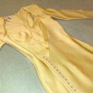 House Of CB Yellow Bandage Mini Dress